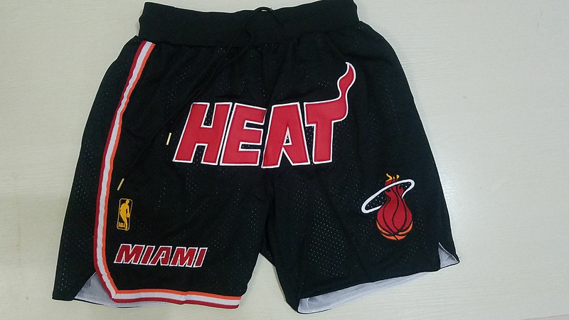 Men 2019 NBA Nike Miami Heat black shorts